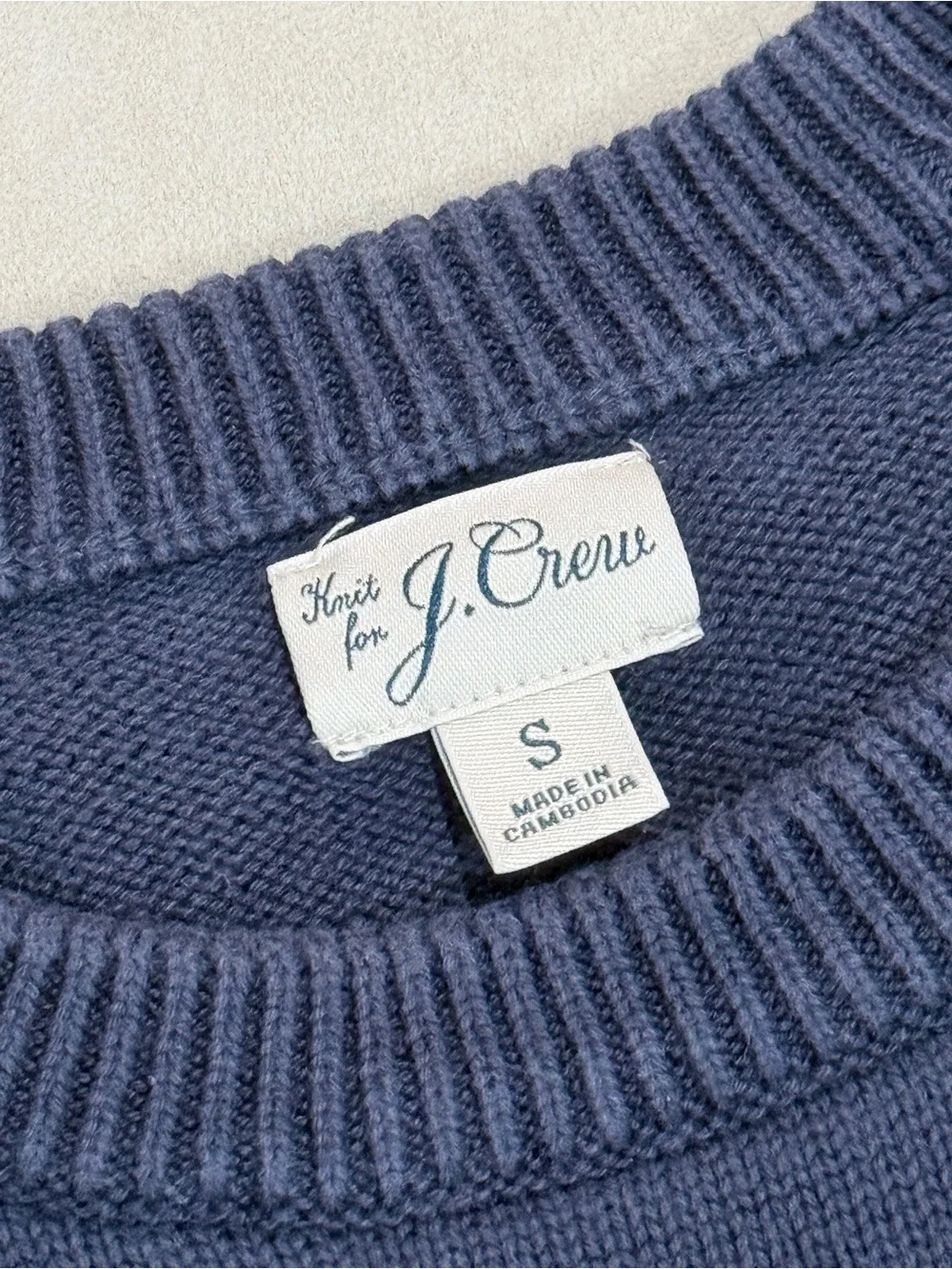J. Crew Navy Blue Crewneck Sweater Small